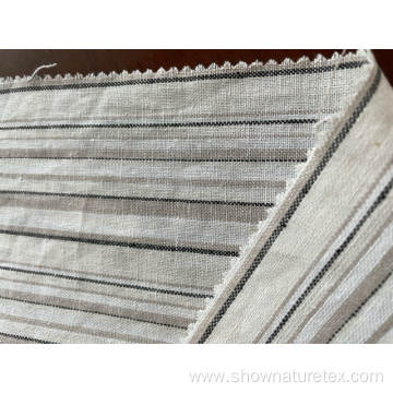 irrigular stripe cotton and linen fabric for fashion garment